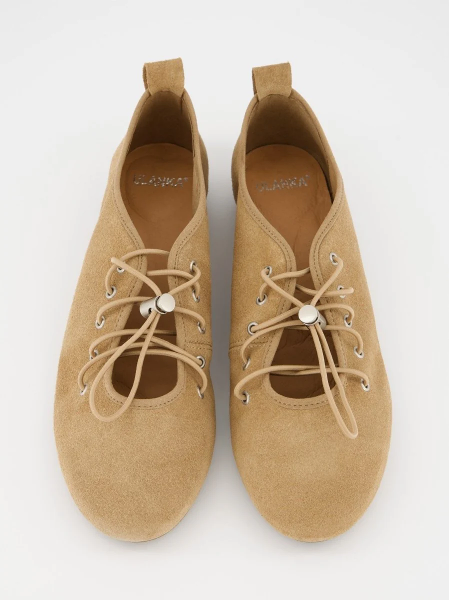 BROWN SUEDE FLATS - POMA - Image 2
