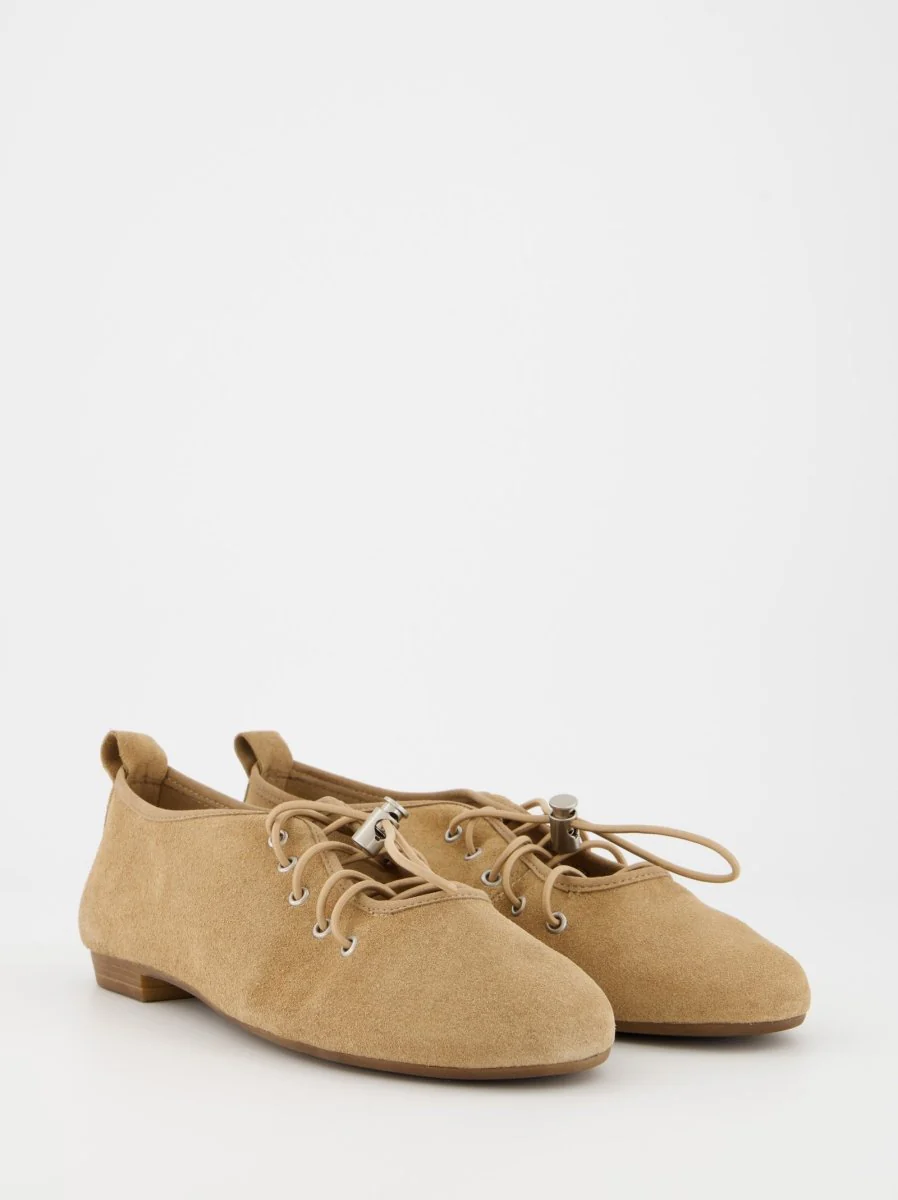 BROWN SUEDE FLATS - POMA - Image 3