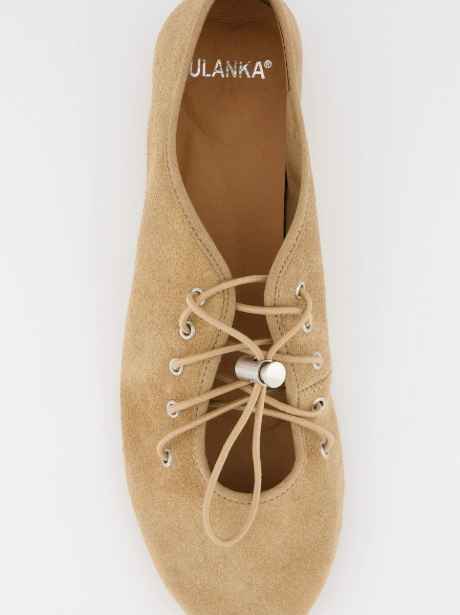 BROWN SUEDE FLATS - POMA - Image 4