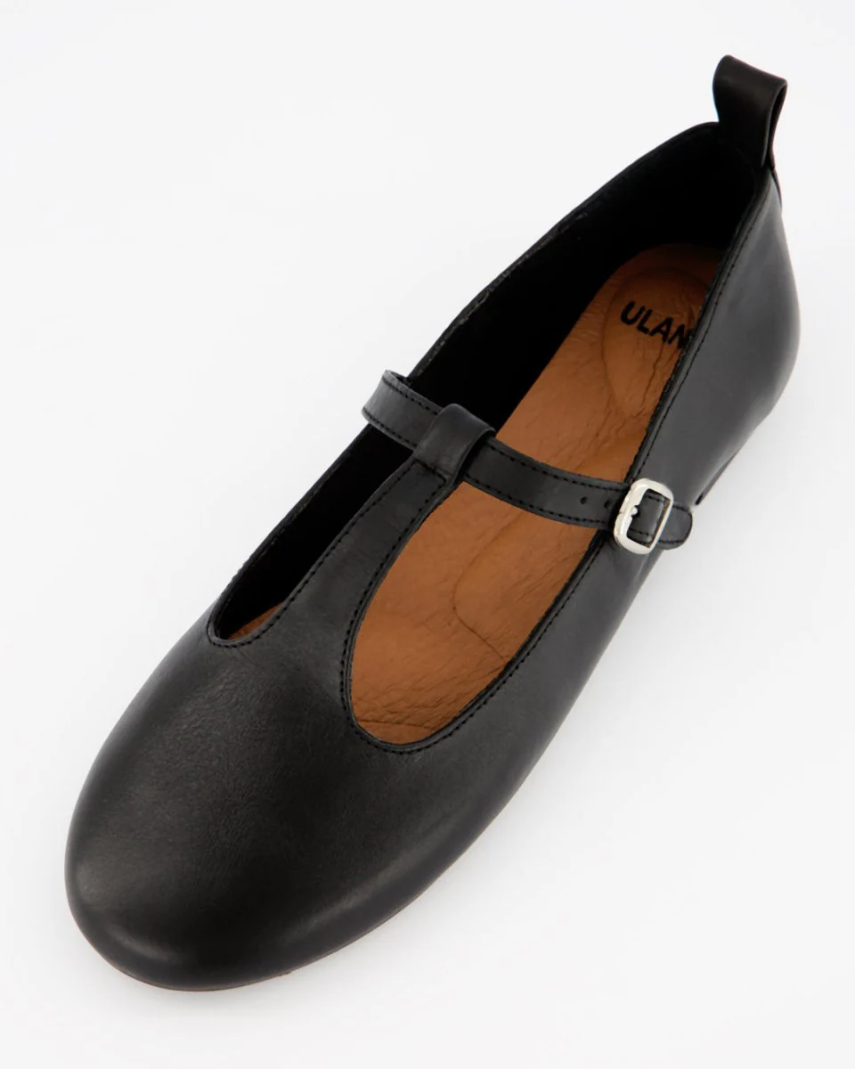 TULI - BLACK LEATHER FLATS - Image 5