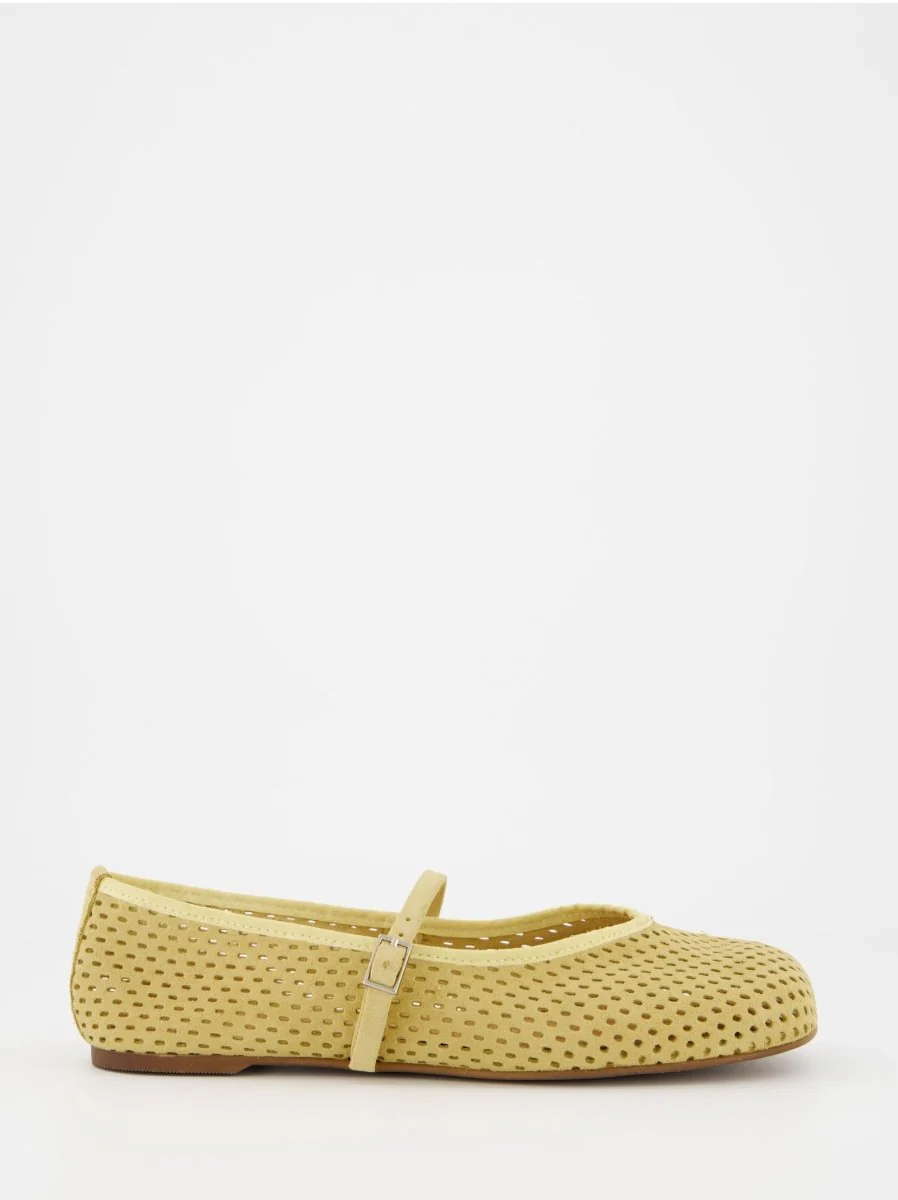 YELLOW LEATHER FLATS - MUNI